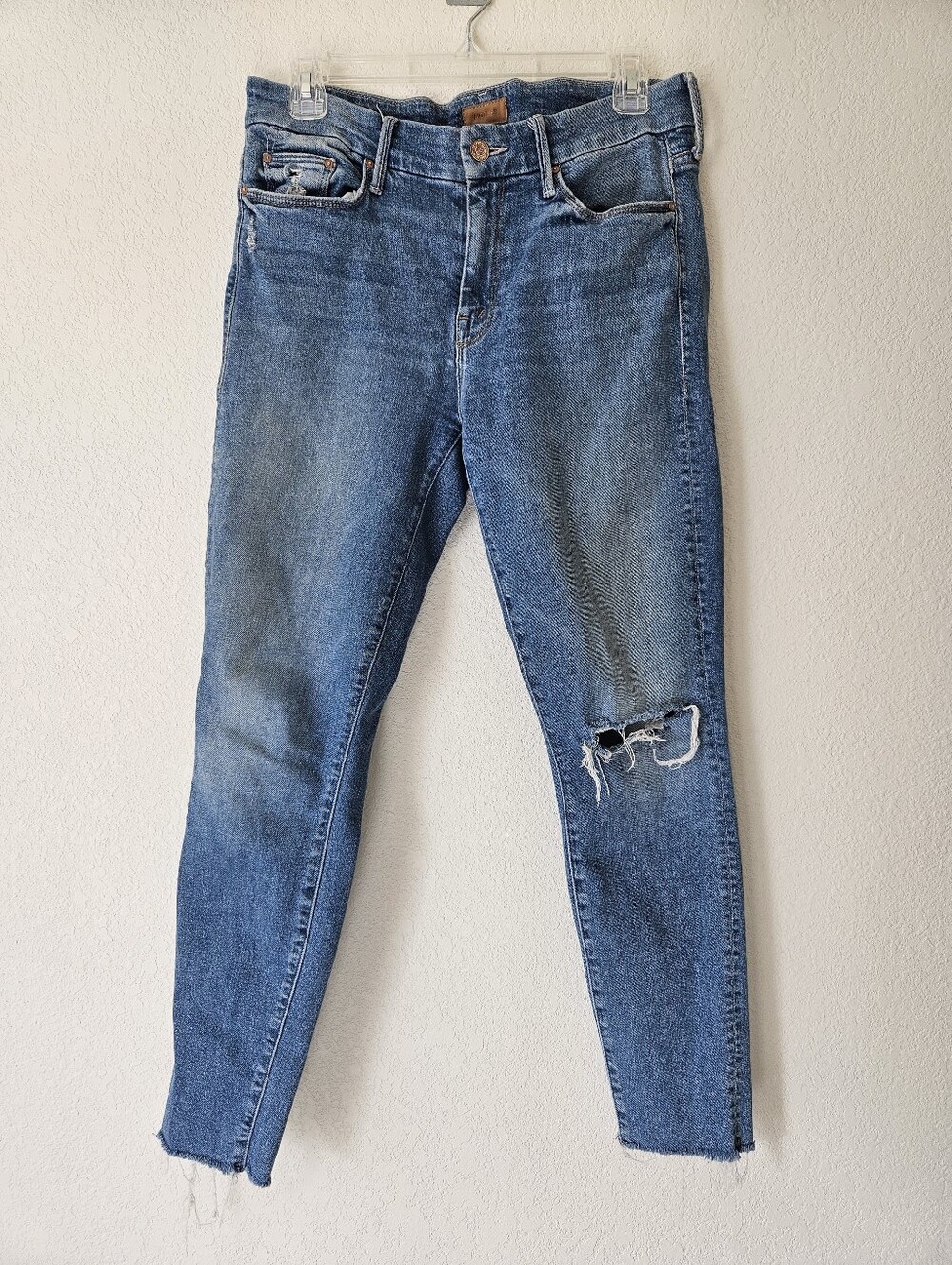 MOTHER Looker Ankle Fray Love Gun Skinny Jeans Size 29